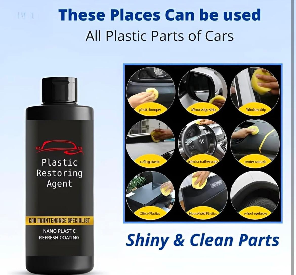 Nano Plastic Revitalizing Coating Agent for Car 100ml (Pack of 2)
